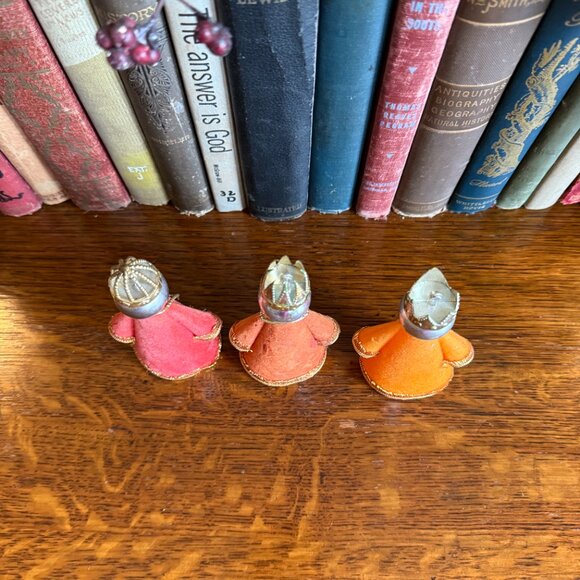 3 MCM Flocked Wisemen Ornaments/Figures - Picture 10 of 16